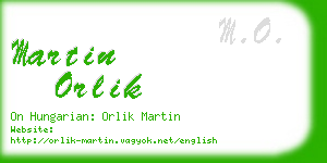 martin orlik business card